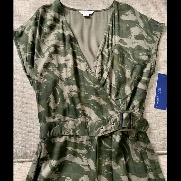 NWT Girls HABITUAL KIDS Danica Wrap Buckle Jumpsuit in Army Green, 10 - Picture 3 of 7
